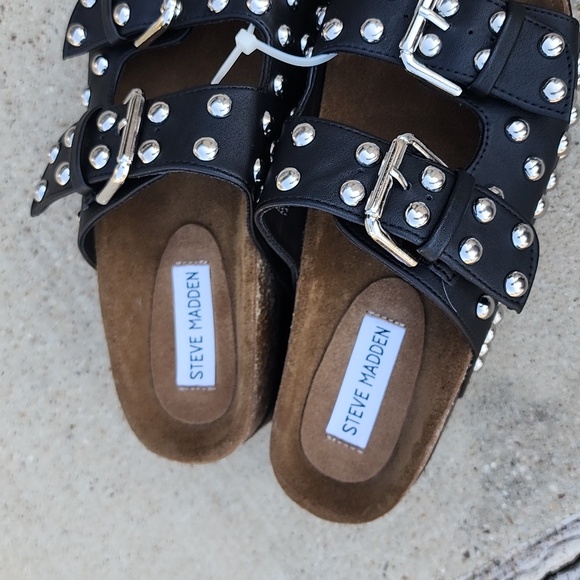 New! Steve Madden Women's Kali S Studded Footbed Chunky Platform Sandals - Picture 4 of 15